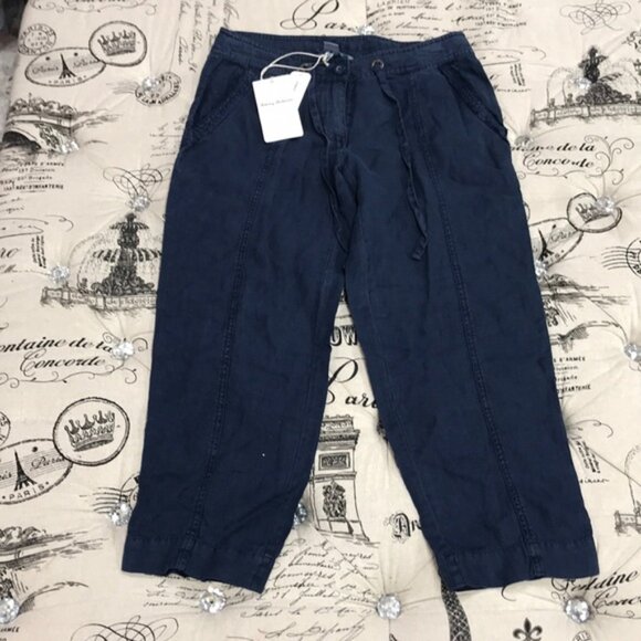 Tommy Bahama Two Palms Seam Cropped Linen Pants - Picture 3 of 7
